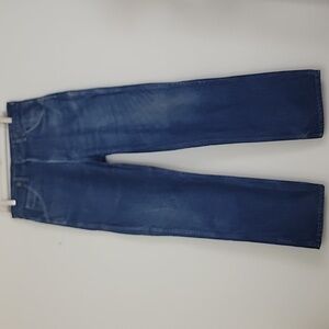 Blue Cargo High Rise Cotton Faded Jeans Made in USA (Read Size Change) 32 X 30